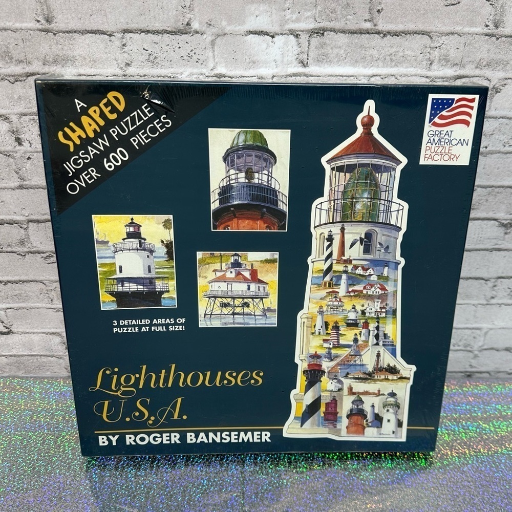 Great American Puzzle Factory 9800 Lighthouses USA Jigsaw Over 600+ PC SEALED